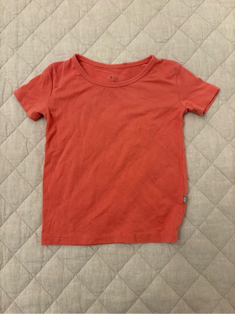 Kyte BABY Short-Sleeve Crewneck Tee in Coral-Red